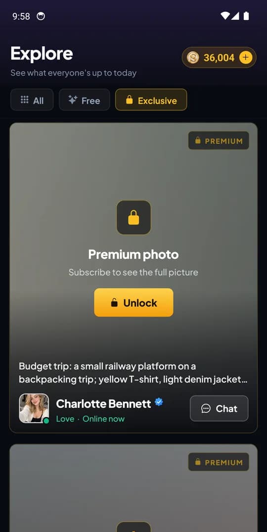 An exclusive photo waiting to be unlocked